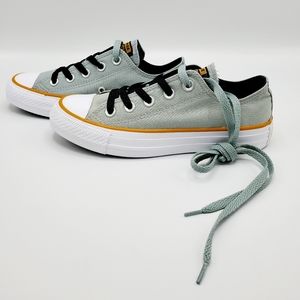 Converse All Star Low Top Gray, Gold & White Sneakers